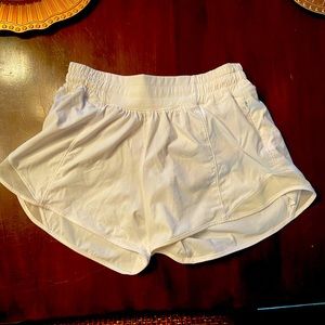 White Lululemon shorts